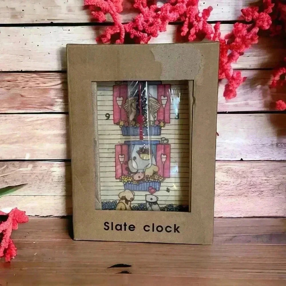 Slate Clock New With Tags in Box "Friendship" Home & Garden Collection. - Picture 3 of 5